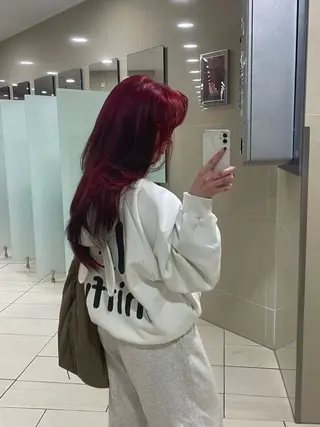 カラー 🍒♡艶髪暖色カラー saaya♡🍒のヘアスタイル