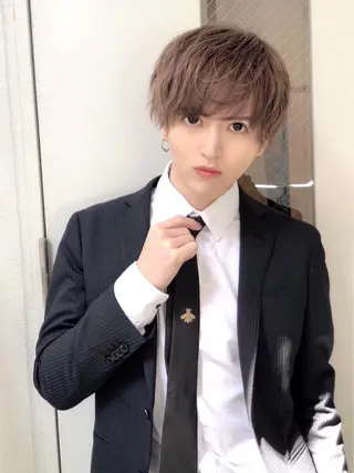 ショート カラー メンズ 曲がる縮毛矯正 髪質改善/西尾 幸樹のヘアスタイル