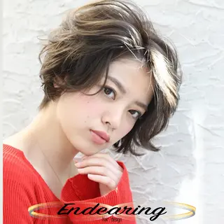 カラー Endearing 銀座/レイヤーカットのヘアスタイル