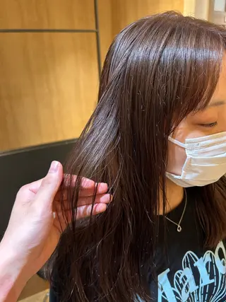 セミロング カラー 内村 太陽のヘアスタイル