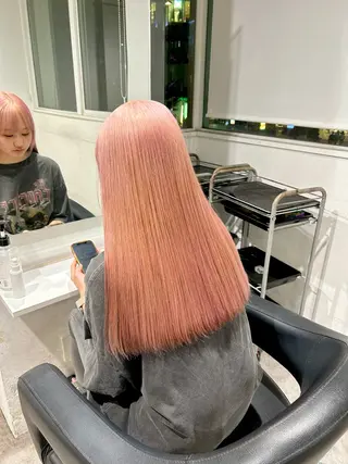 ロング カラー ヘアアレンジ トレンドモテカラー 🩷色落ちまで可愛くのヘアスタイル