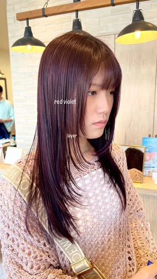 セミロング カラー セジールヘアメゾン所属・韓国レイヤー/透明感 カラー🐈曾根高のヘアスタイル