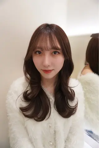 セミロング 🫧オリーブカラー/ 酸性縮毛矯正銀座🫧のヘアスタイル