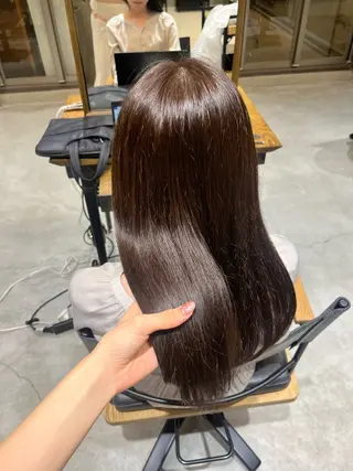 カラー 𝒎𝒐𝒆🩰 名駅/ヘアメ/暖色♡のヘアスタイル