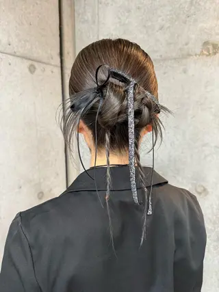 セミロング ヘアアレンジ 女性に人気♪ はやしほのかのヘアスタイル