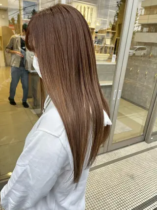 ロング カラー 吹田 駿 髪質改善縮毛矯正のヘアスタイル
