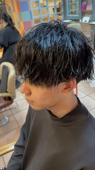 ショート パーマ メンズ 朝3分でキマる 村上陸のヘアスタイル