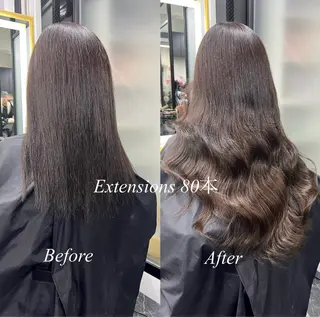 ロング カラー シールエクステ特化 ハイトーン、NANAのヘアスタイル