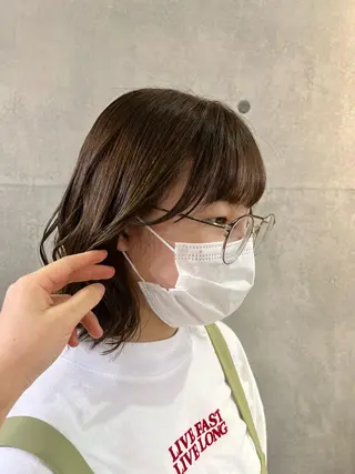 ミディアム 無料カットモデル ユナのヘアスタイル