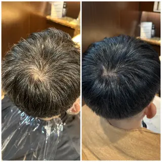 カラー HAIR MODE  KIKUHI「ヘアモードキクチ」神田店所属・💈【理容室】夜受付 上坂　一宏のヘアスタイル