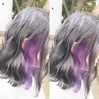 セミロング カラー メンズカット/波巻き TAKUMAのヘアスタイル