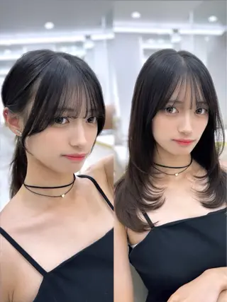 セミロング 似合わせ/レイヤー /顔まわり/池田歩樹のヘアスタイル