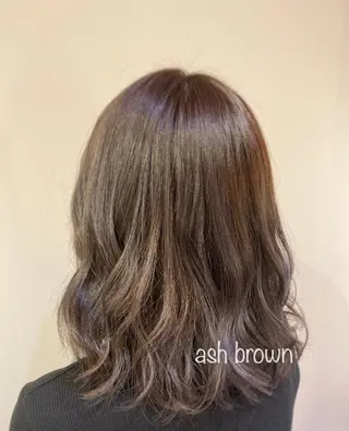 セミロング カラー パーマ ヘアアレンジ RIYA❤︎ Aujuaソムリエのヘアスタイル