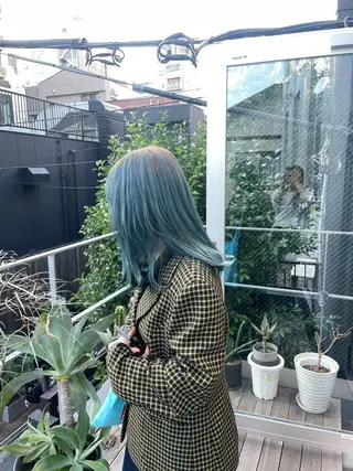 ミディアム カラー 佐伯 和佳のヘアスタイル