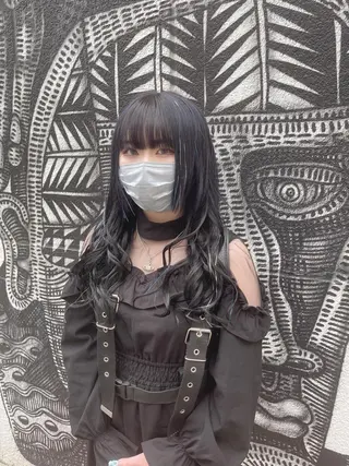 ロング カラー ヘアアレンジ haco+所属・🌈派手髪エクステ ブレイズ🌈ひろとのヘアスタイル