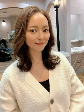 ミディアム カラー パーマ ヘアアレンジ 平川 友理/韓国ヘア💘のヘアスタイル