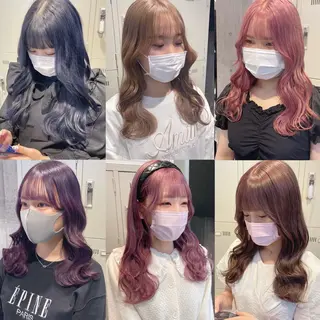 ロング カラー パーマ ヘアアレンジ メンズ キッズ ネイル マツエク・マツパ アイブロウ 🎀韓国スタイル YURINA🎀のヘアスタイル