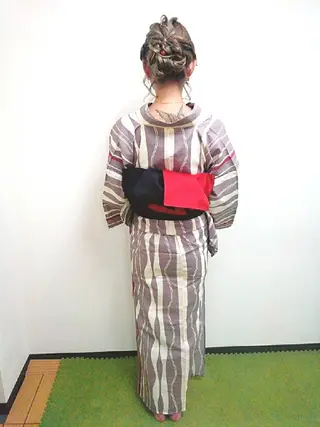 ミディアム ヘアアレンジ Hair&Make  Delight*のヘアスタイル