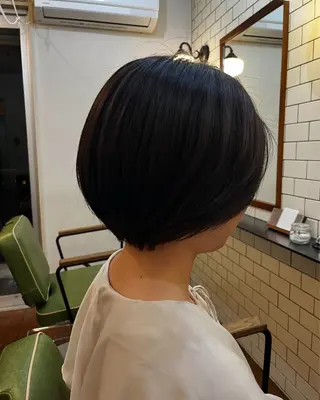 ショート カラー 丸みショート🌙 タッセルボブ/井上翔のヘアスタイル