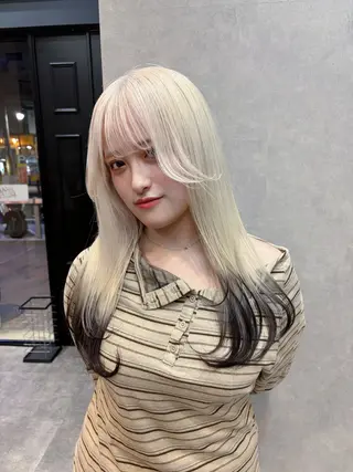 ロング カラー miharu‪‪/ ハイトーン/複雑履歴のヘアスタイル