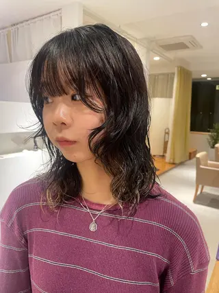 ミディアム パーマ 山田 和のヘアスタイル