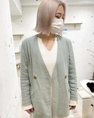 ミディアム カラーが上手い 辻悠月のヘアスタイル