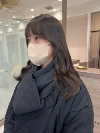 セミロング カラー 韓国ヘア/耳ツボジュ エリー♡ayumuのヘアスタイル