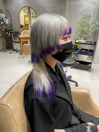 セミロング カラー spooopy所属・🕊大垣 めぐみ🕊のヘアスタイル