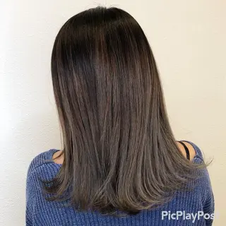 セミロング 岸 保奈美のヘアスタイル