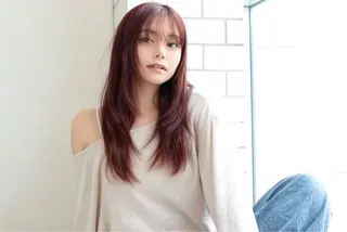 ロング 小顔カット/レイヤー 【WiLL】加藤のヘアスタイル