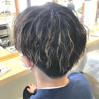 ショート パーマ メンズ 低ダメージ施術/ 🐮牛木 史裕🐮のヘアスタイル