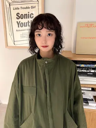 パーマ 丹治 一輝ボブ/ショートのヘアスタイル