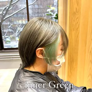 ショート カラー ✨縮毛矯正　韓国ヘア レイヤー✨大濱快斗のヘアスタイル