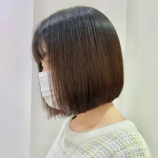 ミディアム ヘアアレンジ 髪質改善【縮毛矯正】 美髪ボブを量産する人のヘアスタイル