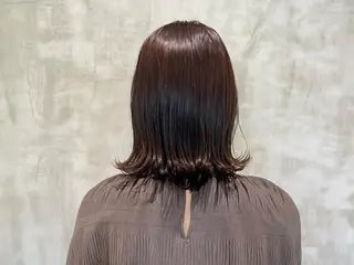ミディアム カラー 鈴木 美紅のヘアスタイル