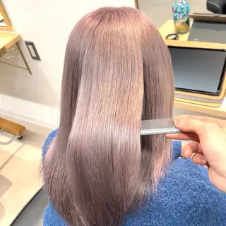 セミロング カラー ボブ/韓国ボブ/ブリ ーチ/鈴木康平のヘアスタイル