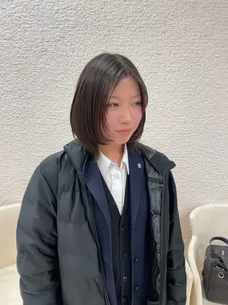 ミディアム 透明感ワンカラー 🎀髪質改善/AOのヘアスタイル