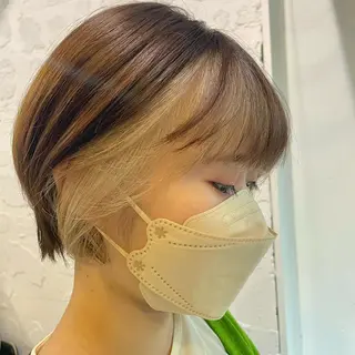 ショート カラー ヘアアレンジ 🎀ダブルカラーレイ ヤーyuuri🎀のヘアスタイル