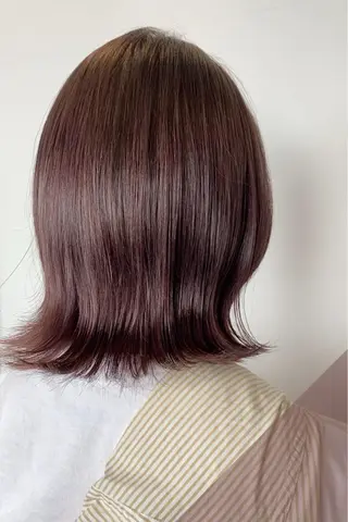 ミディアム カラー 菊地 紗矢のヘアスタイル