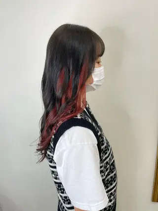 セミロング 川畑 大地/波巻きパーマのヘアスタイル