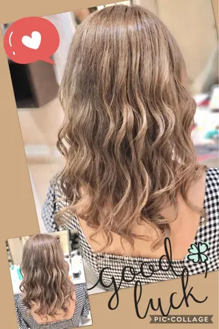 ロング カラー 永島 桜のヘアスタイル