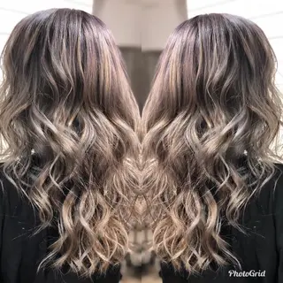 セミロング 髪質改善×ハイトーン 中田啄也のヘアスタイル