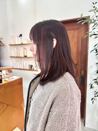 ミディアム カラー 匂坂 美優のヘアスタイル