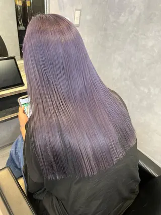 セミロング カラー mimiiy梅田 中崎町ハイトーンのヘアスタイル