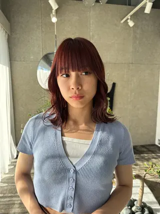 ミディアム 岩間 萌々果/eimのヘアスタイル