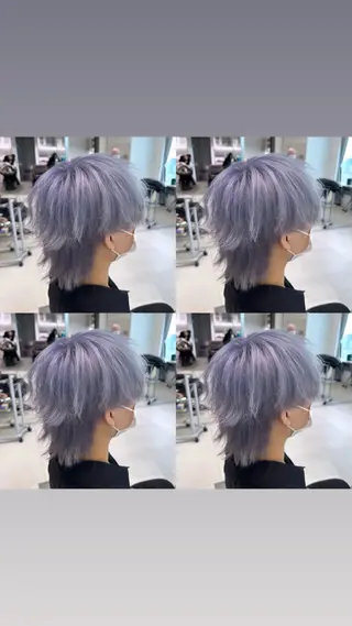 ショート カラー ヘアアレンジ メンズ 💎韓国レイヤー× 髪質改善 ゆうま💎のヘアスタイル