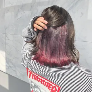 ミディアム カラー ヘアアレンジ 吉野 優子のマツエク・マツパデザイン