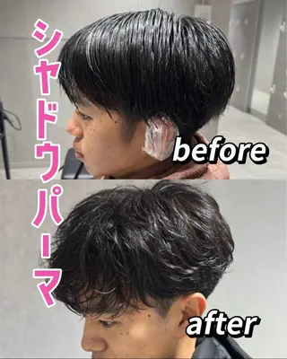 パーマ メンズ 曲がる縮毛/カルマパ ーマ/池袋/横村大全のヘアスタイル