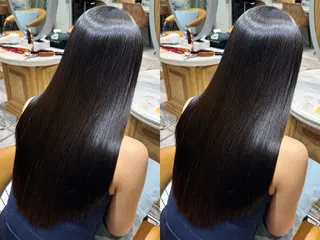 ロング 服部大地/ブリーチ 無しWカラー髪質改善のヘアスタイル