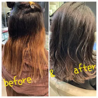 ミディアム 田畑 福恵のヘアスタイル